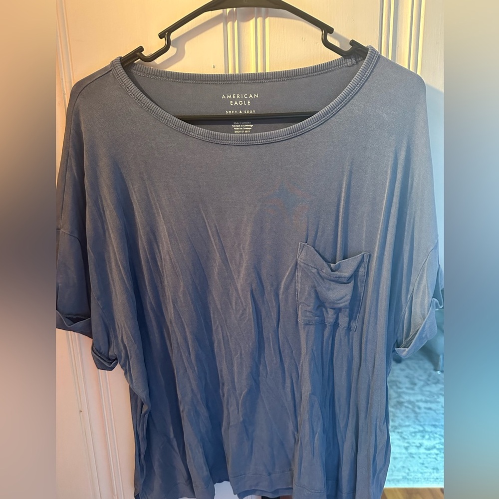 Blue American Eagle Tee